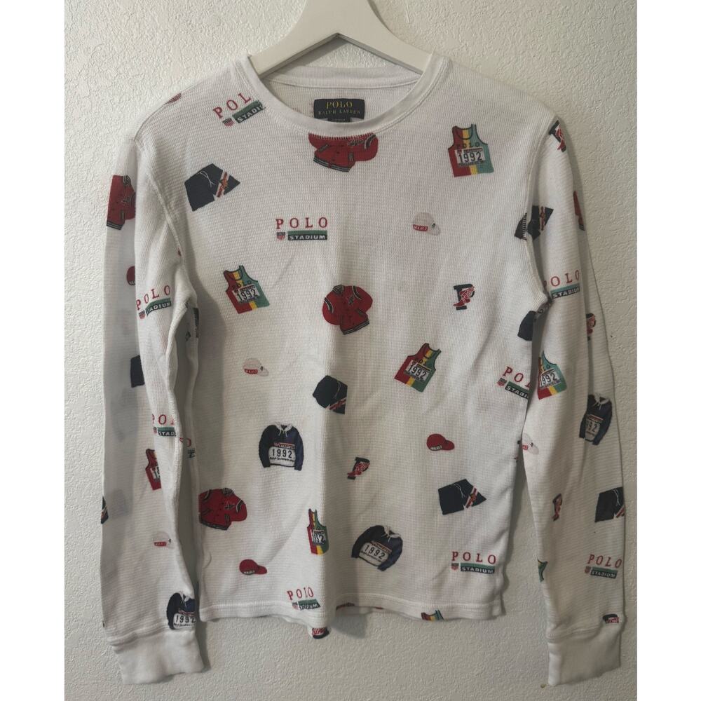 Polo Ralph Lauren Men's Sleep Wear‎ Thermal Top Sports Print Size Small